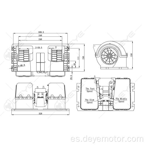 Motor de ventilador universal para RENAULT TRUCKS